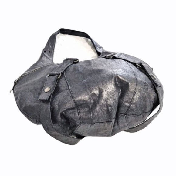 Matt  Nat Gray Japanese Paper Vegan Textured bag - Picture 3 of 10